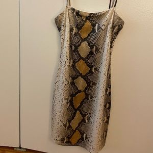 Snakeskin mini dress